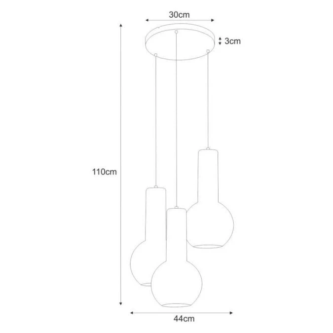 Lampa wisząca biało‑złota, druciana do sypialni z serii ARVI WHITE K‑4527 Kaja Lighting - obrazek 2