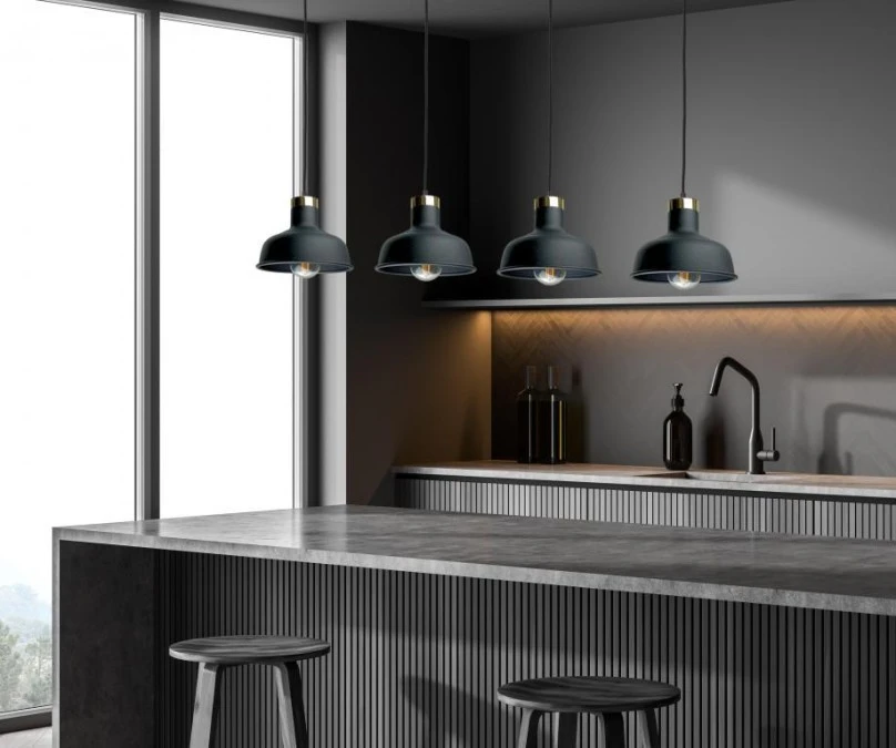 Lampa wisząca nowoczesna 4xE27 HEBE BLACK - obrazek 2