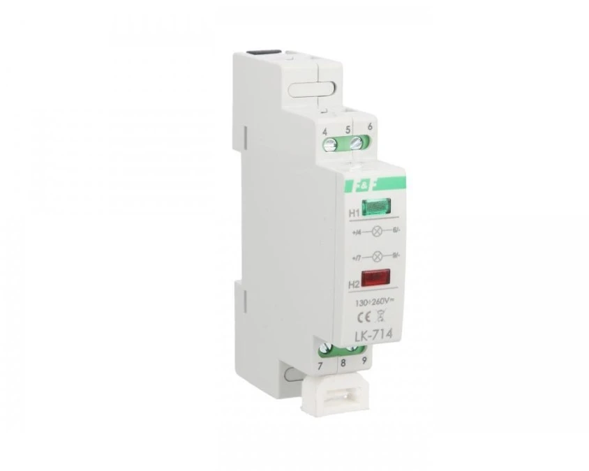 Lampka modułowa 1‑fazowa czerwona/zielona 130‑260V AC/DC LK‑714 - obrazek 2