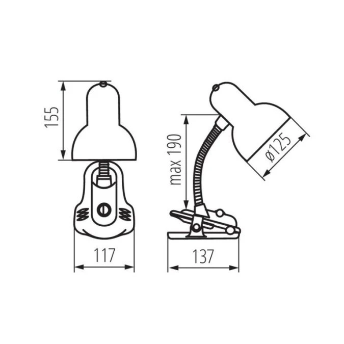 Lampka biurkowa max 10W LED E27 IP20 II klasa SUZI HR‑60‑PK różowy 07153 - obrazek 3