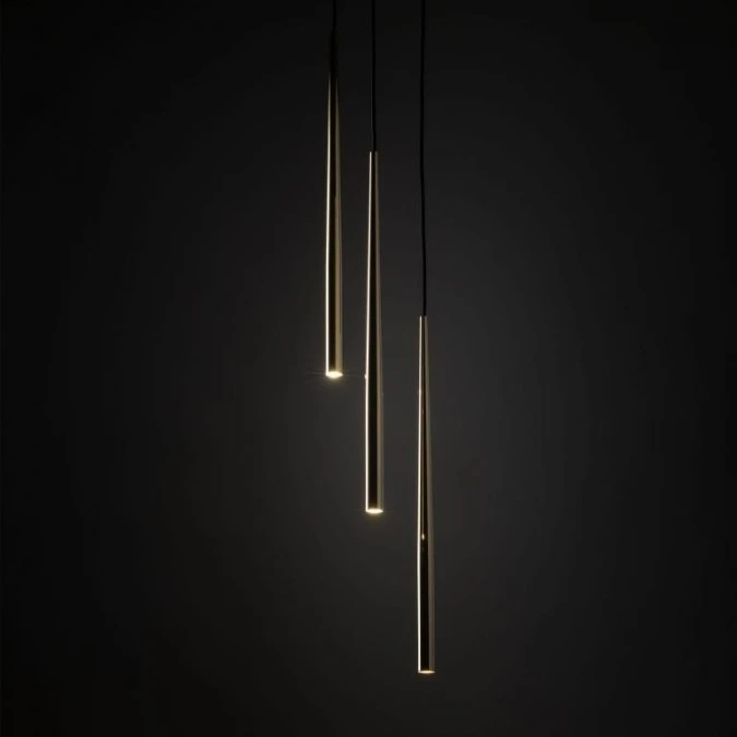 Lampa wisząca PIANO BLACK GOLD nad stół, trzy zwisy rurki na G9 10117 TK Lighting - obrazek 3