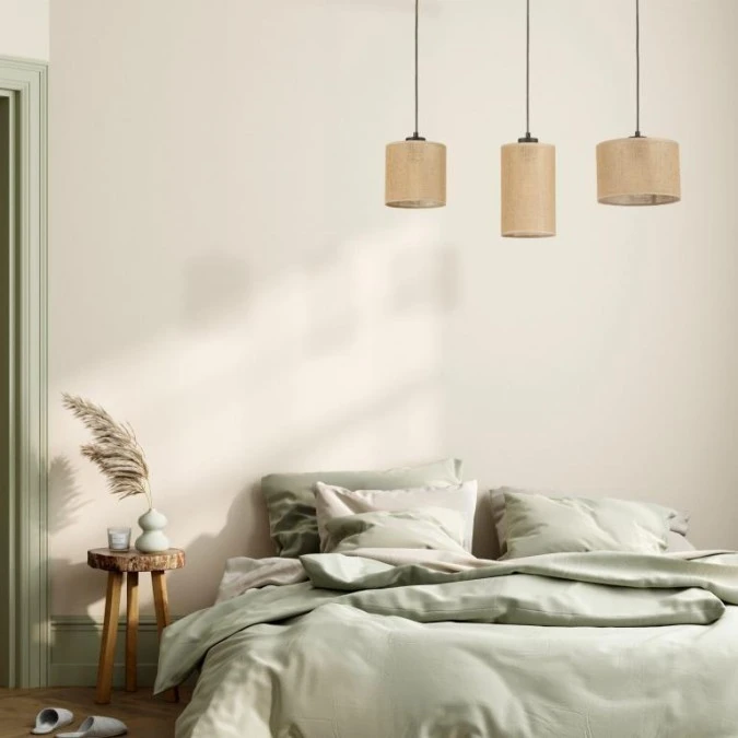 Lampa wisząca na listwie z juty 3xE27 JUTA 4954 TK Lighting - obrazek 3