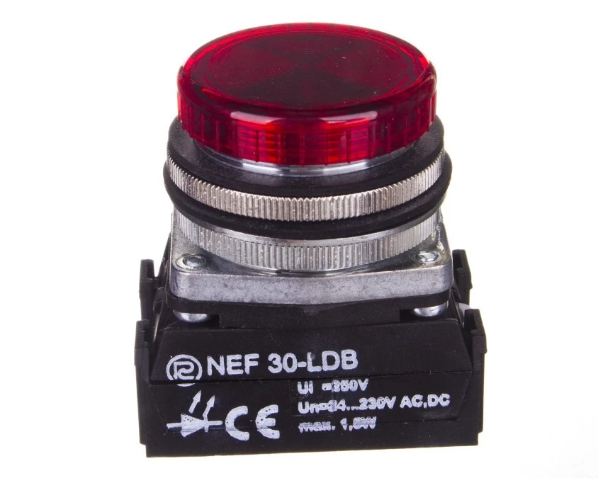 Lampka sygnalizacyjna 30mm czerwona 24‑230V AC/DC W0‑LDU1‑NEF30LDB C - obrazek 3