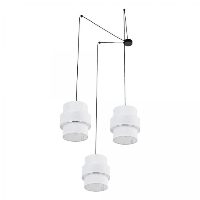 Lampa wisząca nowoczesna z białymi kloszami 3xE27 CALISTO 5975 TK Lighting - obrazek 3