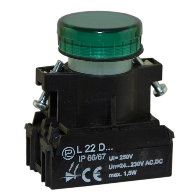Lampka L22/230V zielona W0‑L‑L22/220V Z - obrazek 1