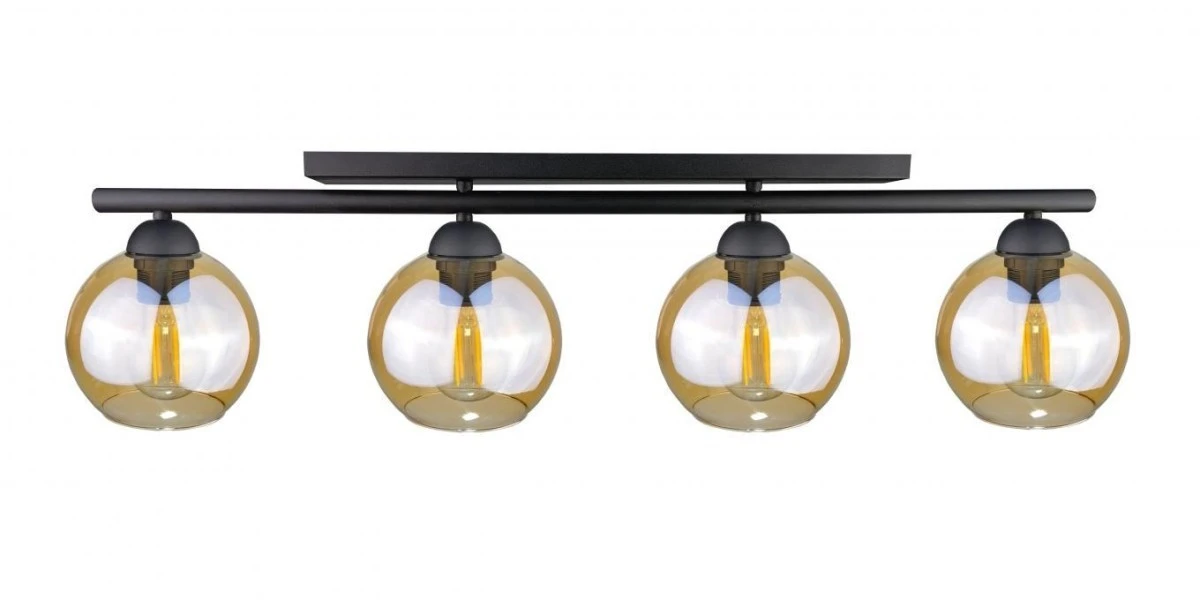 Lampa sufitowa nowoczesna 4xE27 AMARUS BLACK - obrazek 1