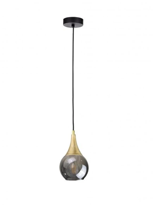Lampa wisząca nowoczesna 1xE27 LACRIMA SMOKY/GOLD - obrazek 1