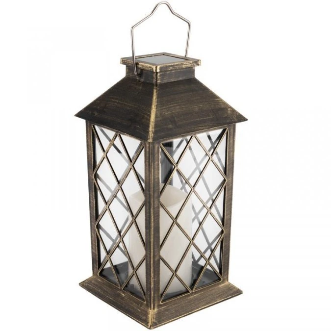 Lampa Solarna Ogrodowa LED Stojąca LIRIO 2 IP44 Wisząca Patyna Latarenka LUMILED - obrazek 3
