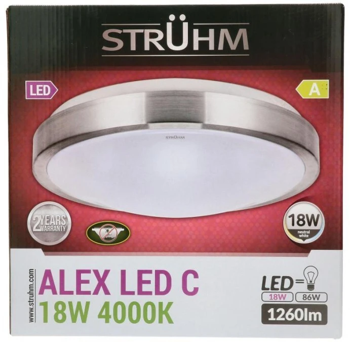 Lampa sufitowa plafon kinkiet ALEX LED C 18W 03563 STRUHM - obrazek 3