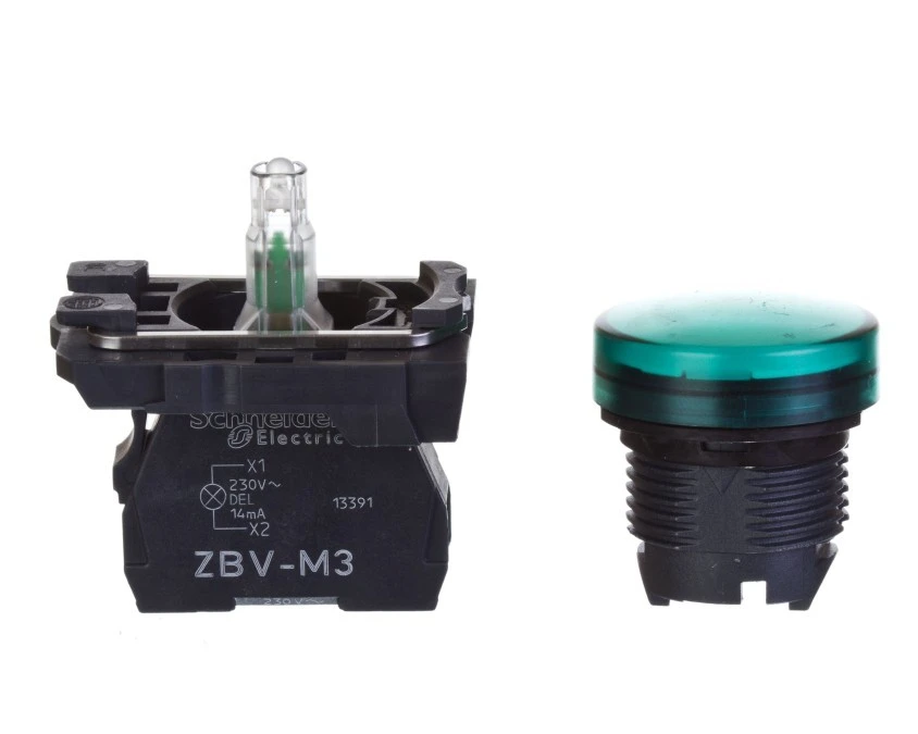 Lampka sygnalizacyjna 22mm zielona 230V AC XB5AVM3 - obrazek 2