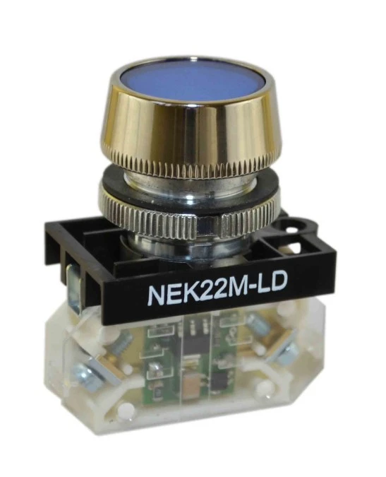 Lampka sygnalizacyjna 22mm niebieska 24‑230V AC/DC IP66/67 NEK22MLD W0‑LDU1‑NEK22MLD N - obrazek 2