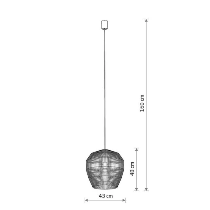 Lampa wisząca HAITI w rozmiarze S Czarny bambusowy klosz 11166 Nowodvorski - obrazek 2