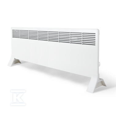 Grzejnik elektryczny (konwektorowy) BETA15-MP z termostatem mechanicznym, wtyczką i nóżkami, bez wspornika montażowego, wymiary: 389×1123 mm, Moc: 1500W