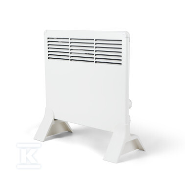 Grzejnik elektryczny (konwektorowy) BETA2-MP z termostatem mechanicznym, wtyczką i nóżkami, bez wspornika montażowego, wymiary: 389×451 mm, Moc: 250W