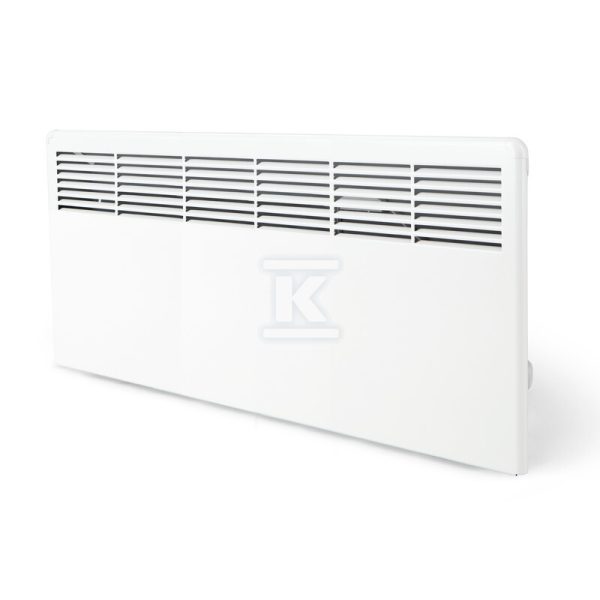 Grzejnik elektryczny (konwektorowy) BETA10-BT-EB-IP24 z programatorem Bluetooth, puszką przyłaczeniową i wspornikiem montażowym, IP24, wymiary: 389×853 mm, Moc: 1000W