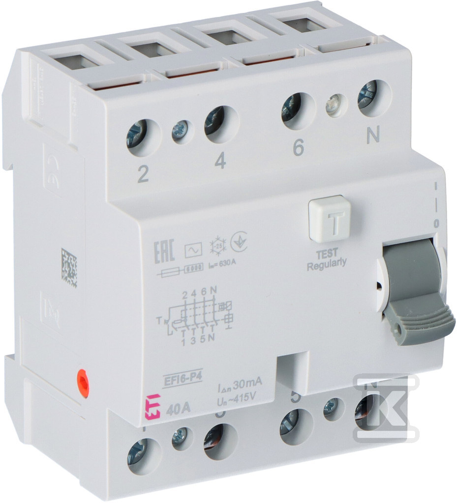 Wyłącznik różnicowoprądowy EFI6-P4 AC 40/0.03 002061652 - obrazek 1