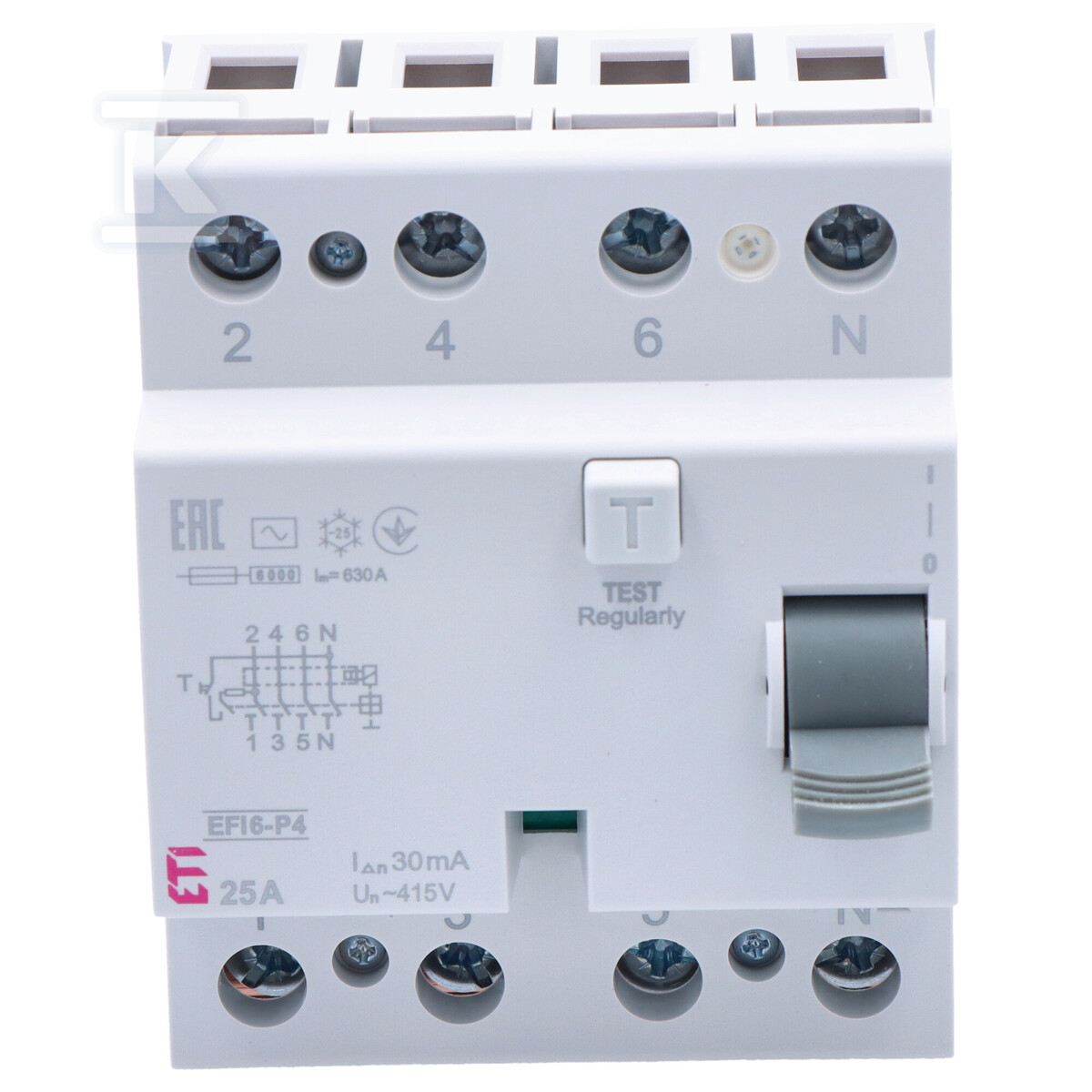 Wyłącznik różnicowoprądowy EFI6-P4 AC 25/0.03 002061651 - obrazek 3