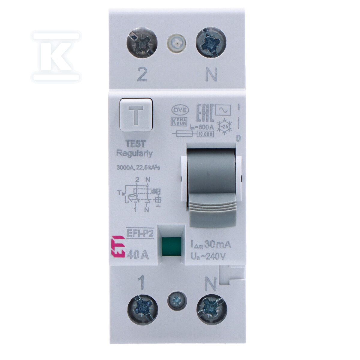 Wyłącznik różnicowoprądowy EFI-P2 AC 40/0.03 002061212 - obrazek 3