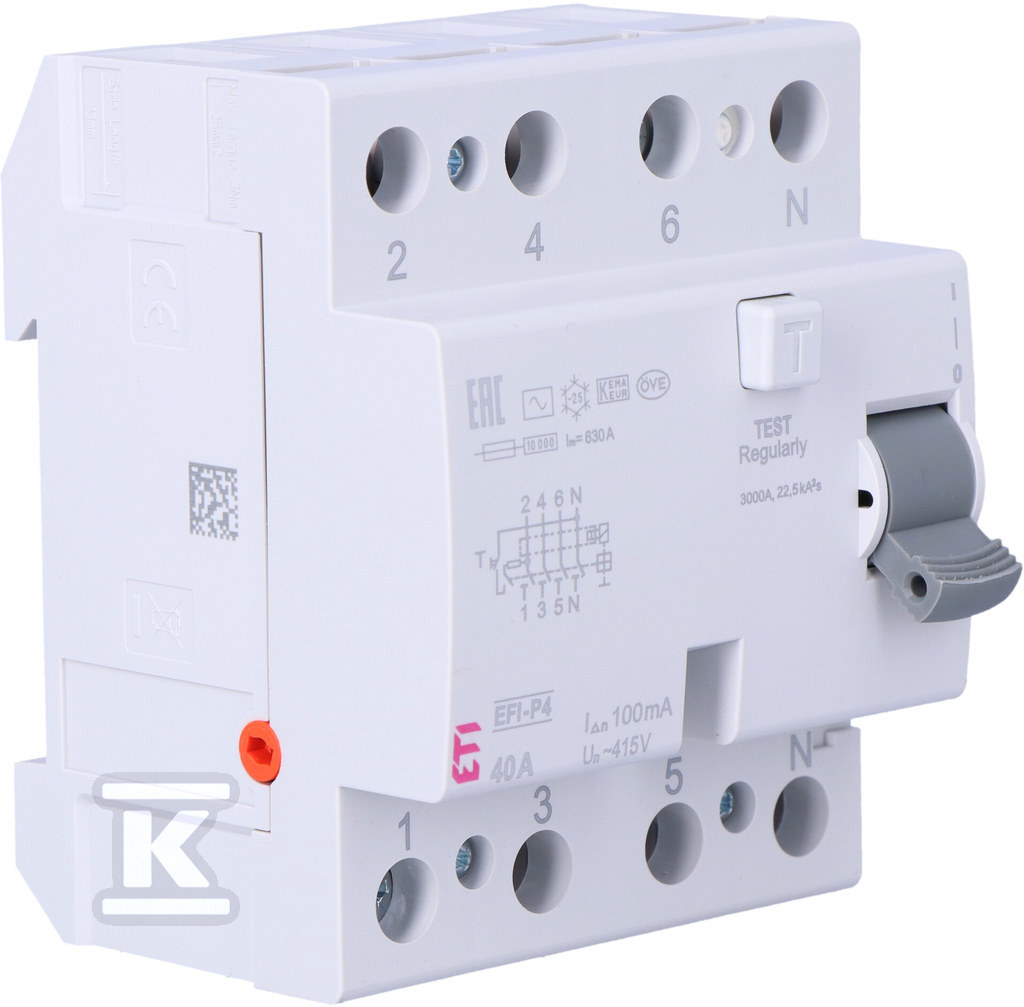 Wyłącznik różnicowoprądowy EFI-P4 AC 40/0.1 002061622 - obrazek 2