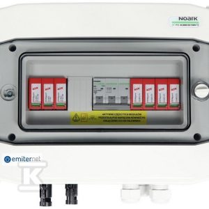 Rozdzielnica DC/AC hermetyczna EMITER z ogranicznikiem przepięć DC Dehn 1000V typu 2, 1 x łańcuch PV, 1 x MPPT, ogranicznik AC typ 2, B16A 3F EM-40_DCAC Rozdzielnica DC/AC hermetyczna EMITER z ogranicznikiem przepięć DC Dehn 1000V typu 2, 1 x łańcuch PV, 1 x MPPT, ogranicznik AC typ 2, B16A 3F EM-40_DCAC