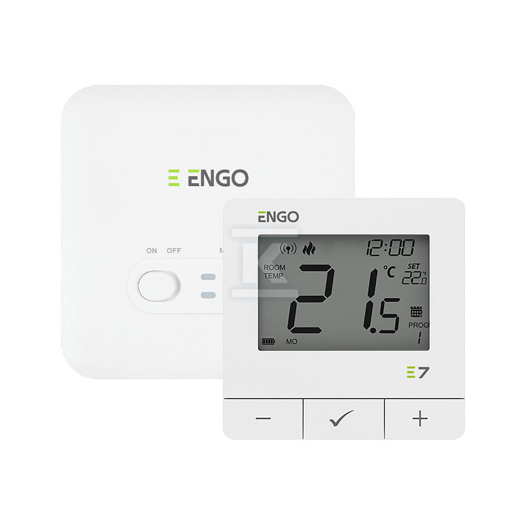 Regulator temperatury ENGO E7-RFW - Programowany, bezprzewodowy, biały 932342601 - obrazek 1