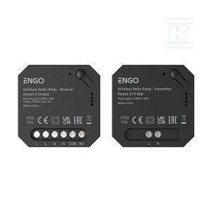Przekaźnik bezprzewodowy EngoLink, ENGO ETR-868, nadajnik+odbiornik sterowany radiowo, 868Mhz, 230V 932253966 Przekaźnik bezprzewodowy EngoLink, ENGO ETR-868, nadajnik+odbiornik sterowany radiowo, 868Mhz, 230V 932253966
