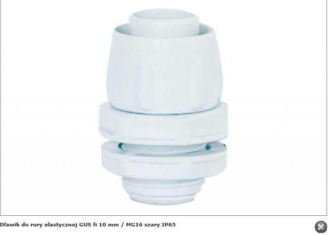 Dławik do rury GUS fi 20mm/MG25 szary IP65 F6.0028 - obrazek 1