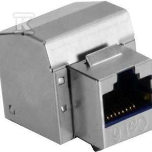 Gniazdo teleinformatyczne RJ45 STP kat. 6 keystone niebieskie z metalowym ekranem 25x21x39mm złącze IDC-LSA DCN/FA-1090SF-8-C6 Gniazdo teleinformatyczne RJ45 STP kat. 6 keystone niebieskie z metalowym ekranem 25x21x39mm złącze IDC-LSA DCN/FA-1090SF-8-C6