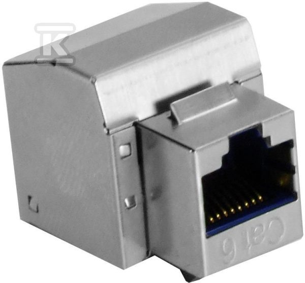 Gniazdo teleinformatyczne RJ45 STP kat. 6 keystone niebieskie z metalowym ekranem 25x21x39mm złącze IDC-LSA DCN/FA-1090SF-8-C6