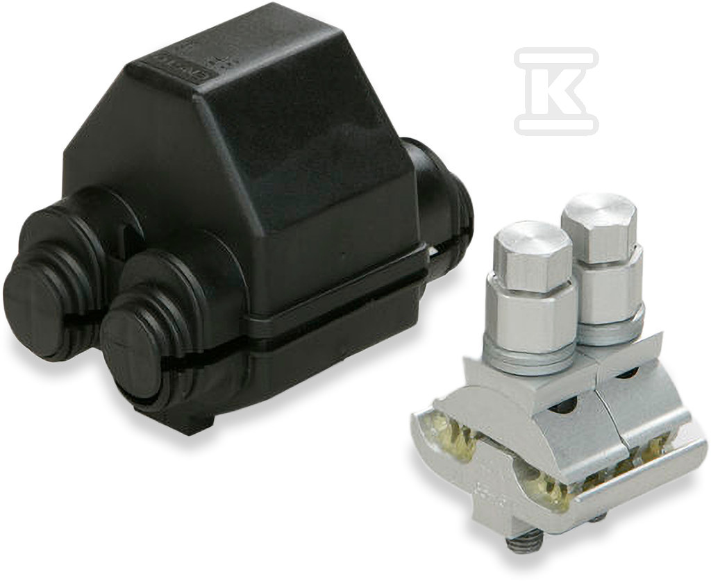 Zacisk z łbem zrywalnym dwustronny przeb. izolację 35-150 mm Al + osłona izolacyjna SP16 SLW25.22 - obrazek 1