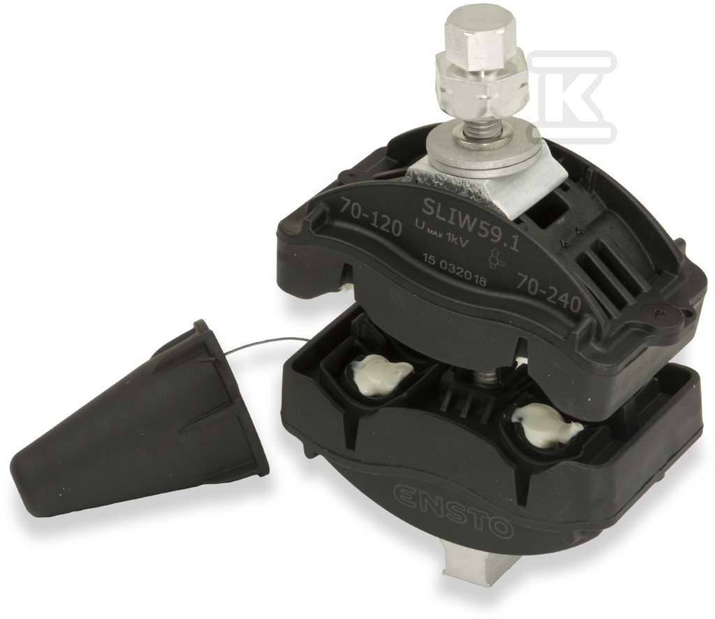 Zacisk dwustronny Al/Cu 70-120 mm2 (AsXSn)/ 70-240 mm2 (kabel) SLIW59.1 - obrazek 1