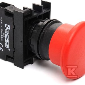 Przycisk dłoniowy bezpieczeństwa, 1NC, grzybek 40 mm, czerwony T0-B200E Przycisk dłoniowy bezpieczeństwa, 1NC, grzybek 40 mm, czerwony T0-B200E