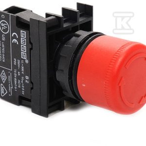 Przycisk dłoniowy bezpieczeństwa, 1NC, grzybek 30 mm, czerwony T0-B200E30 Przycisk dłoniowy bezpieczeństwa, 1NC, grzybek 30 mm, czerwony T0-B200E30