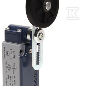 Łącznik krańcowy L51 w obudowie metalowej, 1NC+1NO, dźwignia regulowana z rolką gumową T0-L51K13MEL122 Łącznik krańcowy L51 w obudowie metalowej, 1NC+1NO, dźwignia regulowana z rolką gumową T0-L51K13MEL122