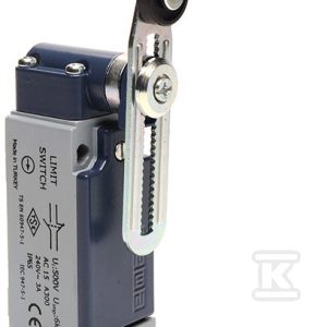 Łącznik krańcowy L51 w obudowie metalowej, 1NC+1NO, dźwignia z rolką tworzywową T0-L51K13MEP122 Łącznik krańcowy L51 w obudowie metalowej, 1NC+1NO, dźwignia z rolką tworzywową T0-L51K13MEP122