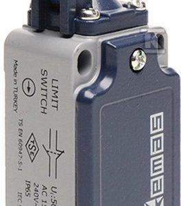 Łącznik krańcowy L52 w obudowie metalowej, 1NC+1NO, popychacz z plastikową dźwignią oraz rolką metalową T0-L52K13MIM411 Łącznik krańcowy L52 w obudowie metalowej, 1NC+1NO, popychacz z plastikową dźwignią oraz rolką metalową T0-L52K13MIM411