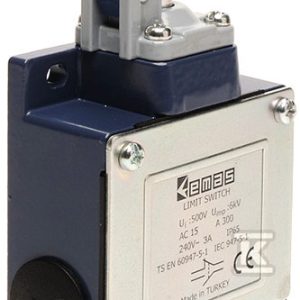 Łącznik krańcowy L53 w obudowie metalowej, 1NC+1NO, popychacz z dźwignią z rolką metalową T0-L53K13MIM311 Łącznik krańcowy L53 w obudowie metalowej, 1NC+1NO, popychacz z dźwignią z rolką metalową T0-L53K13MIM311