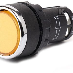 Przycisk kryty, monoblok, 1NO, żółty T0-MB100DS Przycisk kryty, monoblok, 1NO, żółty T0-MB100DS