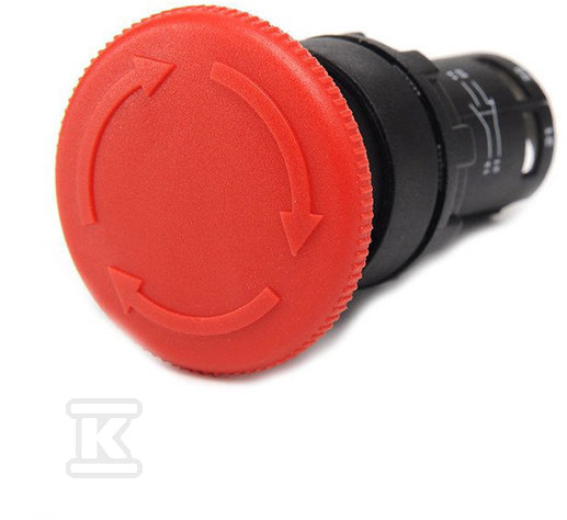 Przycisk dłoniowy bezpieczenstwa, monoblok, 1NO+1NC, grzybek 40 mm, czerwony T0-MB102E - obrazek 1