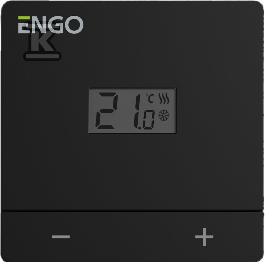 Regulator temperatury przewodowy, ENGO EASY-230B, dobowy, natynkowy, czarny, 230V 932332981 - obrazek 1