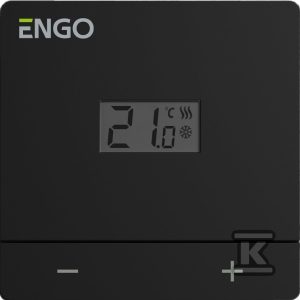 Regulator temperatury bateryjny, ENGO EASY-BATB, dobowy, natynkowy, czarny 932332983 Regulator temperatury bateryjny, ENGO EASY-BATB, dobowy, natynkowy, czarny 932332983