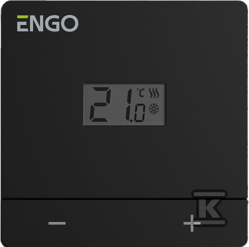 Regulator temperatury bateryjny, ENGO EASY-BATB, dobowy, natynkowy, czarny 932332983 - obrazek 1