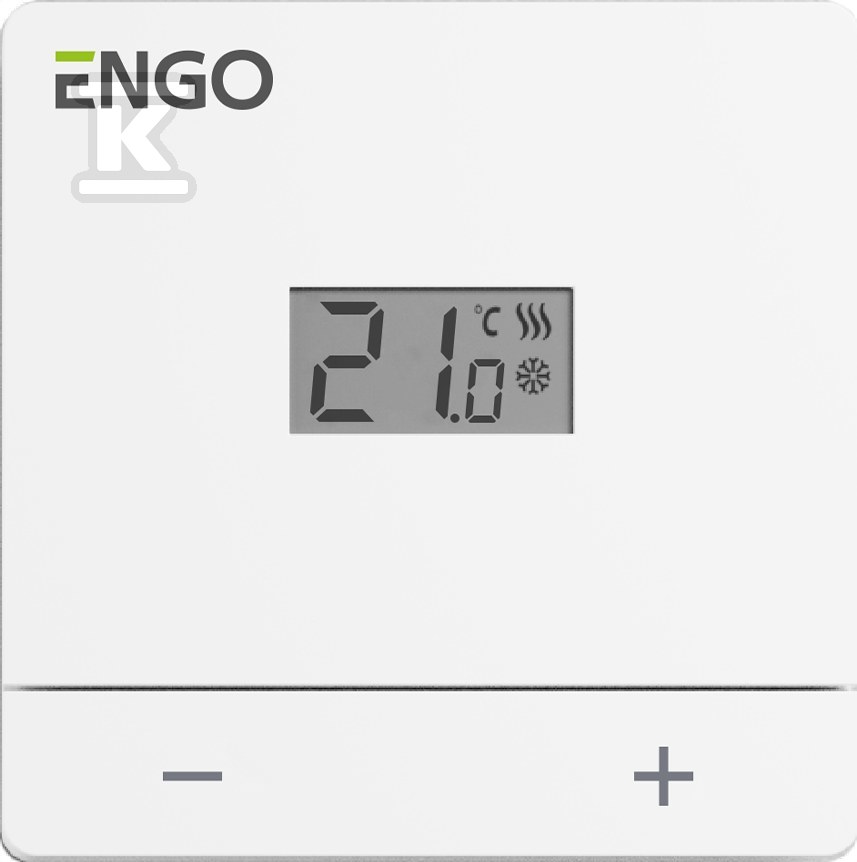 Regulator temperatury bateryjny, ENGO EASY-BATW, dobowy, natynkowy, biały 932332984 - obrazek 1