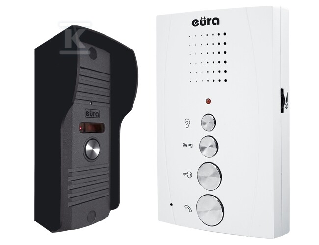 Domofon "EURA" ADP-11A3 "INVITO" biały - głośnomówiący, bezsłuchawkowy A31A211 - obrazek 2