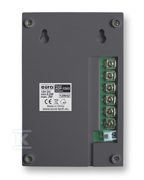 Domofon "EURA" ADP-12A3 "INVITO" grafit głośnomówiący, bezsłuchawkowy A31A212 - obrazek 3
