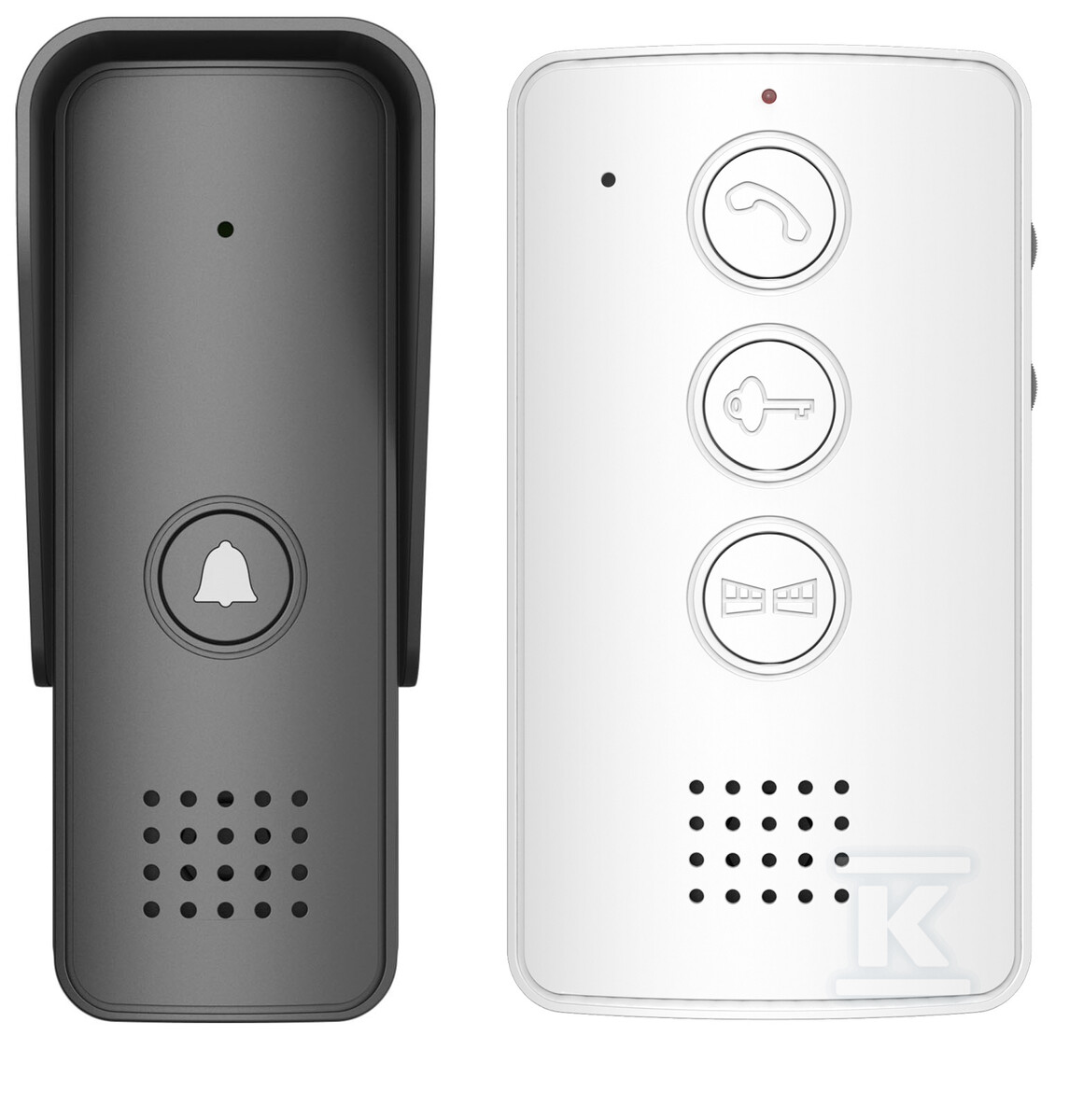 Domofon „EURA” ADP-09A3 – biały, głośnomówiący, obsługa 2 wejść A31A219