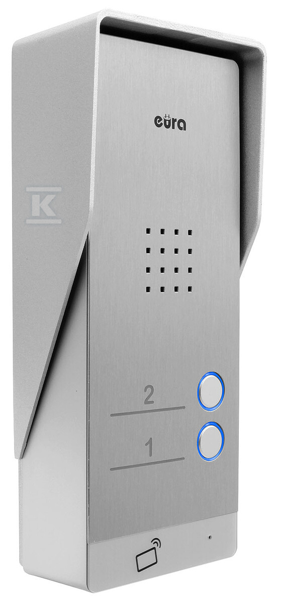 Domofon "EURA" ADP-62A3 - biały, dwurodzinny, głośnomówiący, obsługa 2 wejść, czytnik RFID A31A262 - obrazek 3