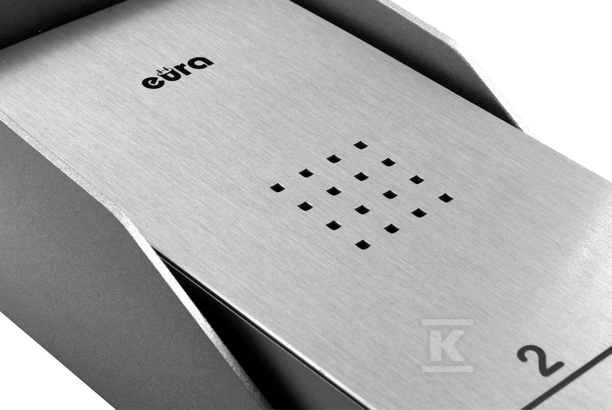 Domofon "EURA" ADP-62A3 - grafitowy, dwurodzinny, głośnomówiący, obsługa 2 wejść, czytnik RFID A31A263 - obrazek 2