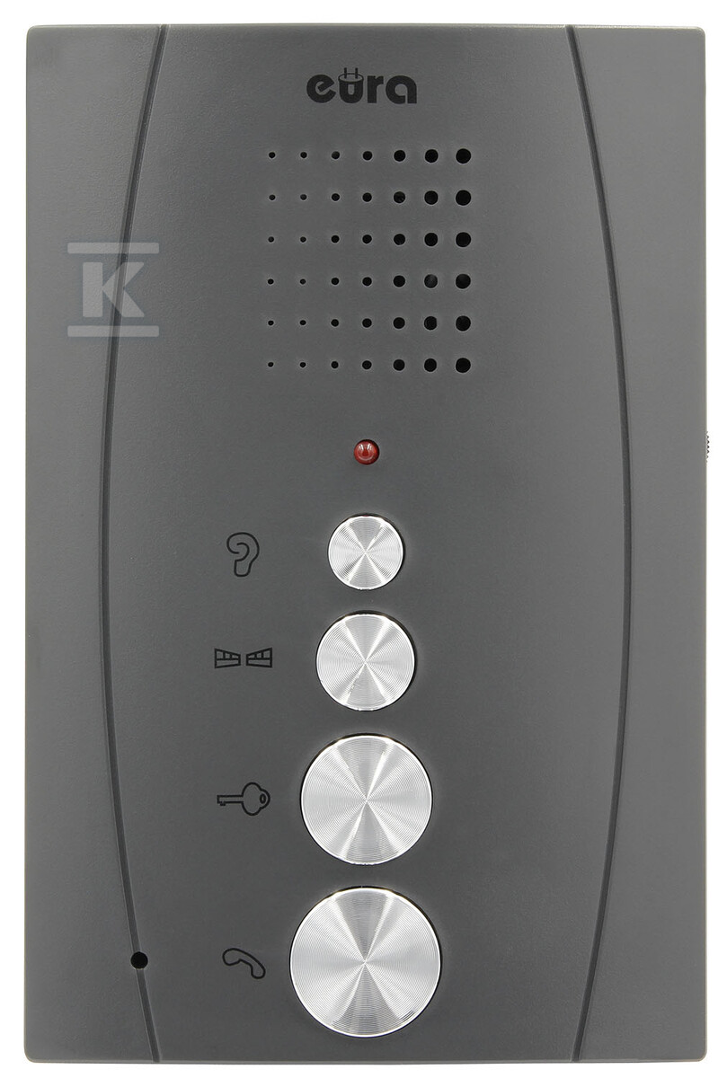 Domofon "EURA" ADP-63A3 - grafitowy, trójrodzinny, głośnomówiący, obsługa 2 wejść, czytnik RFID A31A265 - obrazek 3