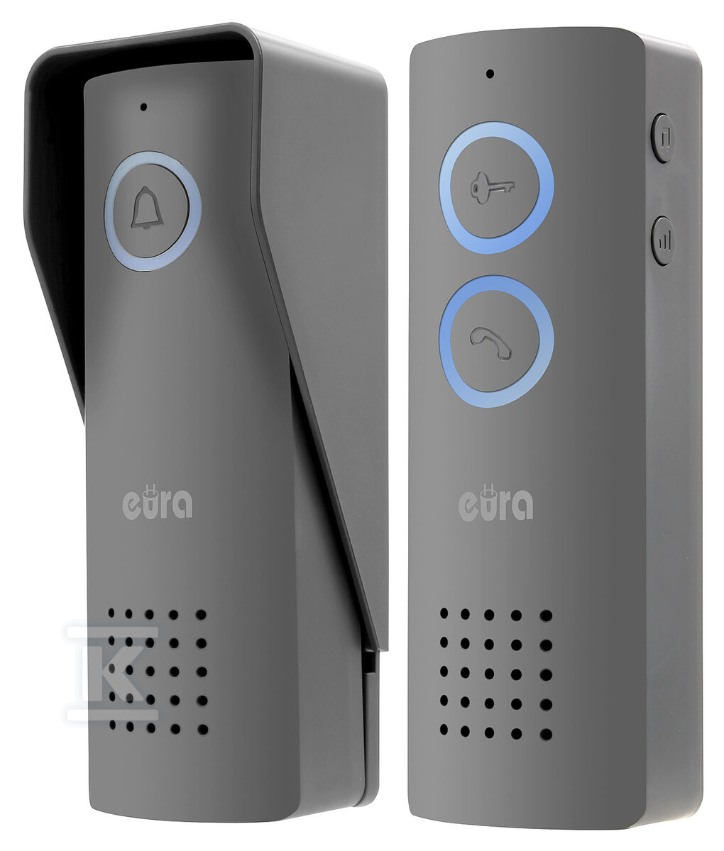 Domofon bezprzewodowy "EURA" ADP-80A3 - grafitowy, 426~440 MHz, zasięg do 100m, obsługa 1 wejścia A31A280 - obrazek 2